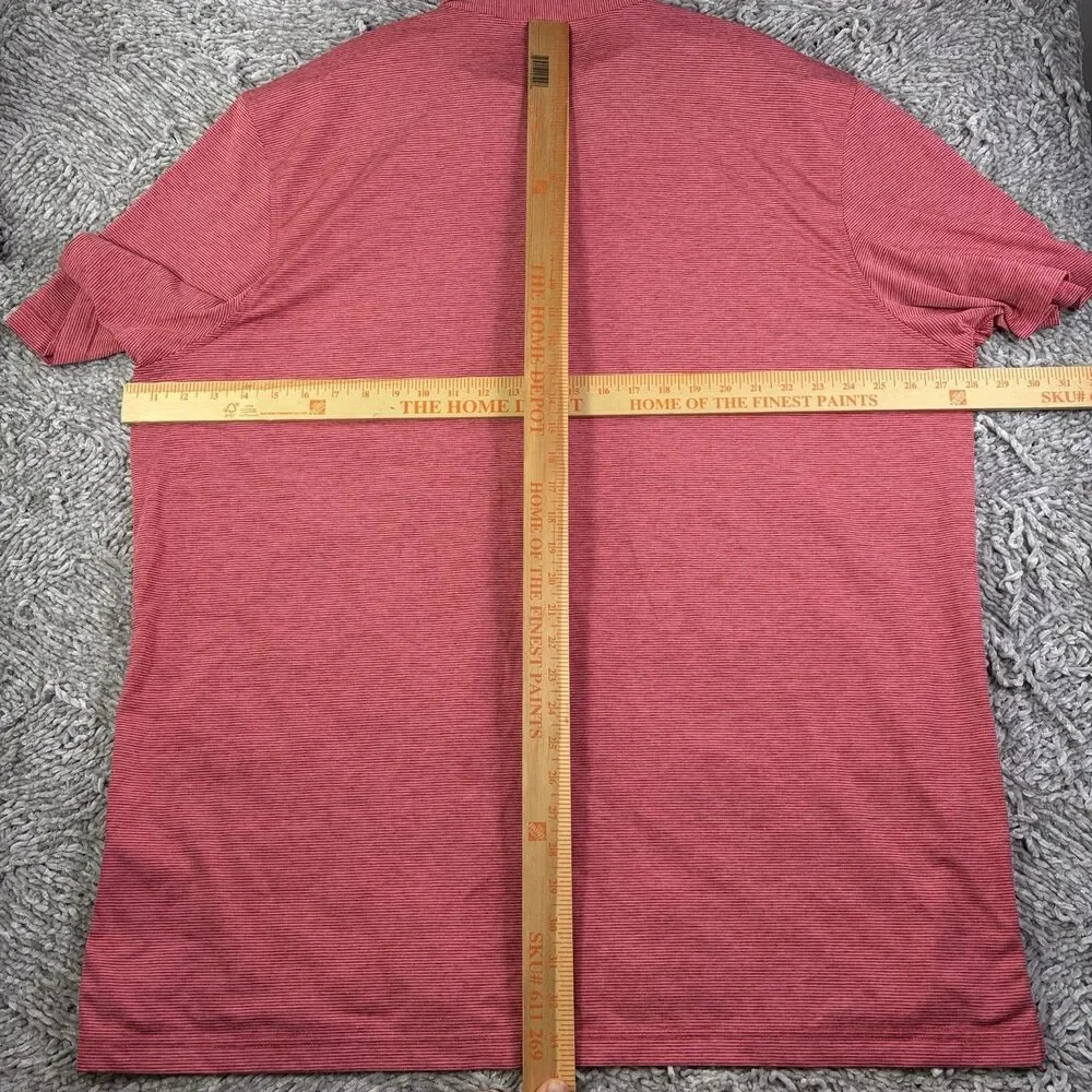 Vineyard Vines On The Go Sankaty Polo Shirt Mens XXL Short Sleeve Red Stripes